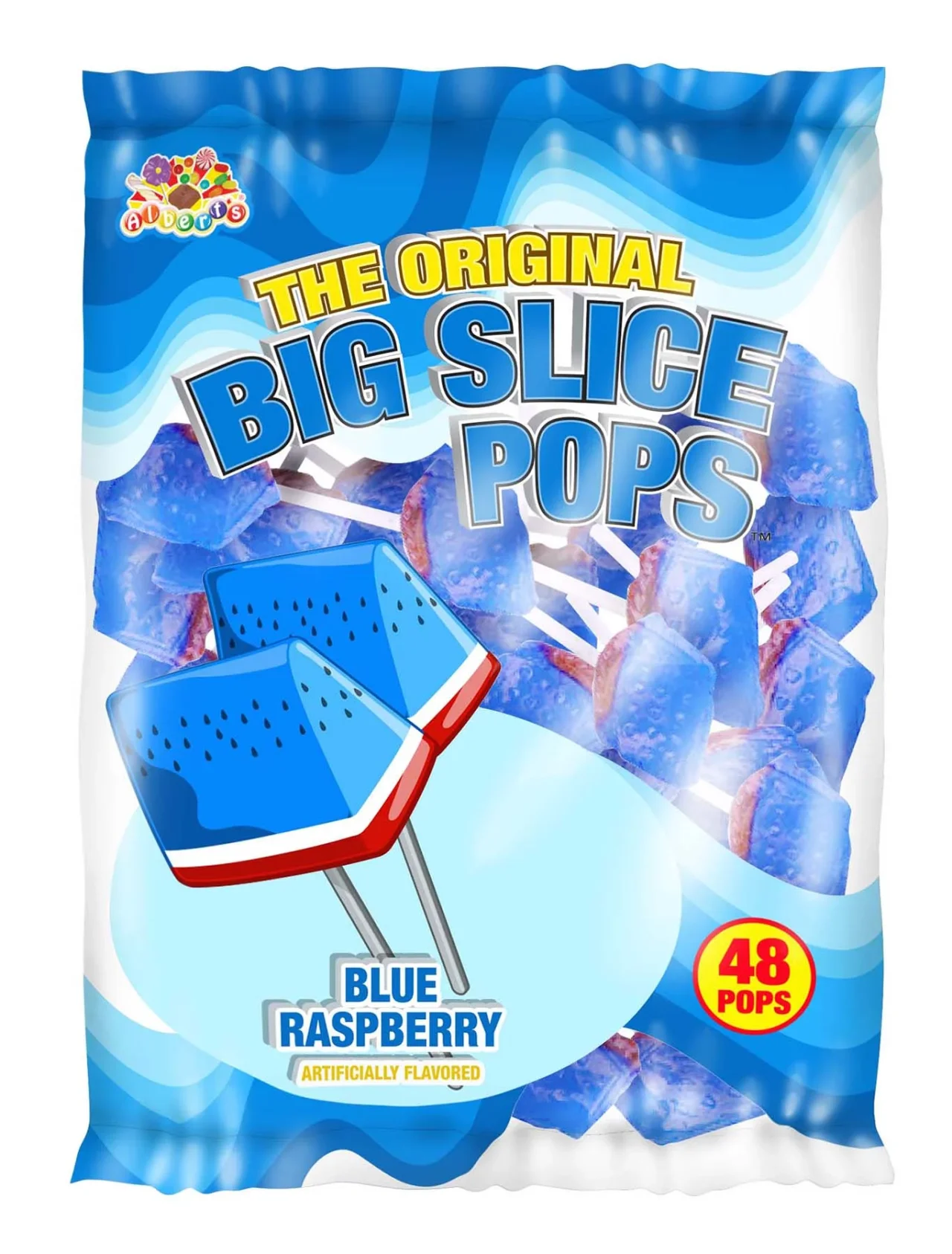 BIG SLICE BLUE RASPBERRY 48 CT. | Albert's Candy